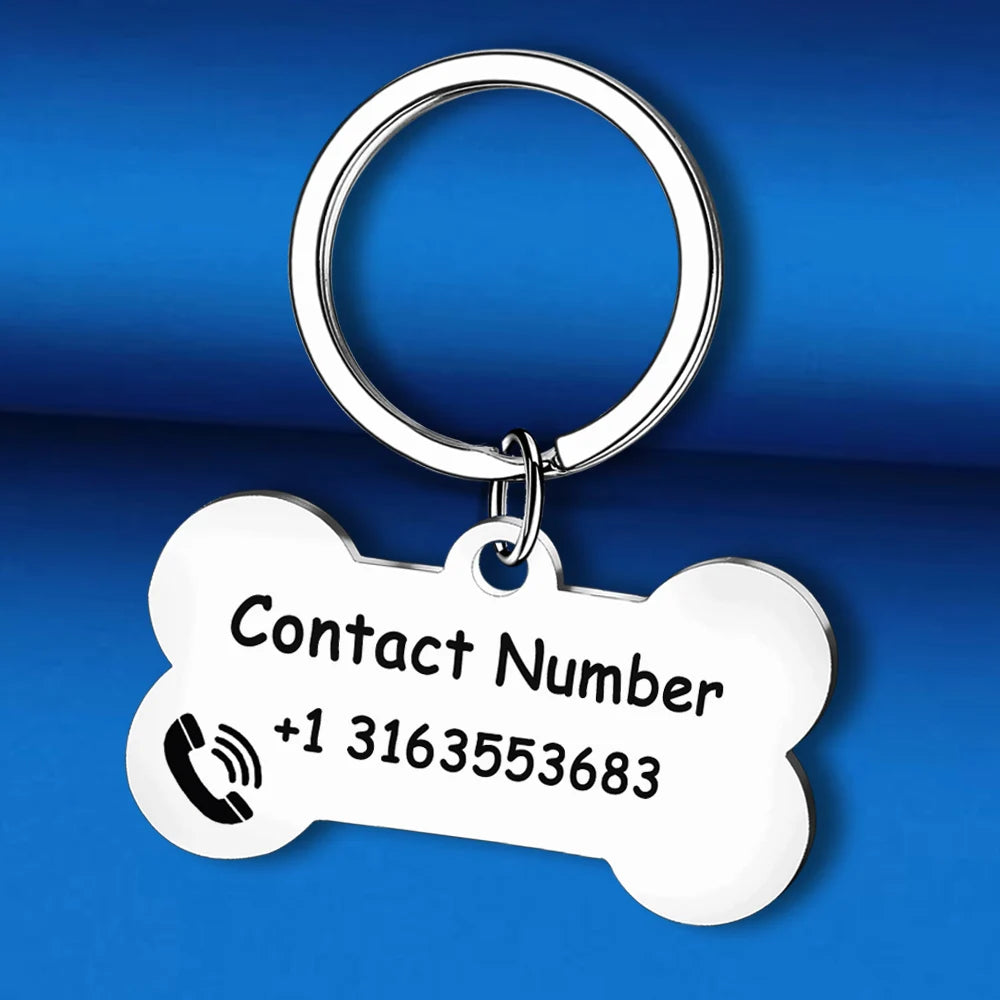 Custom Dog Anti-Lost Information Card Keychain