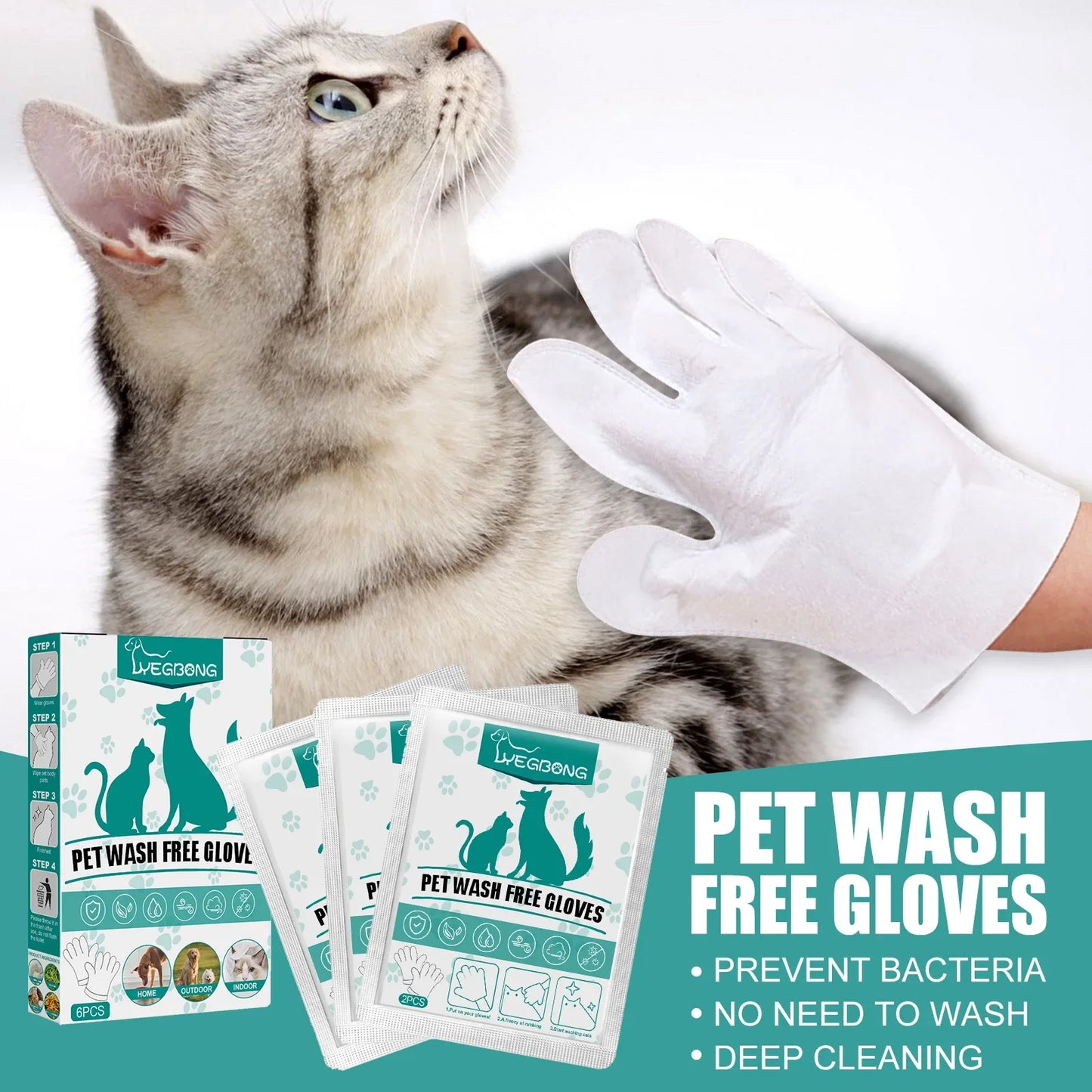 Cat Disposable Cleaning Gloves