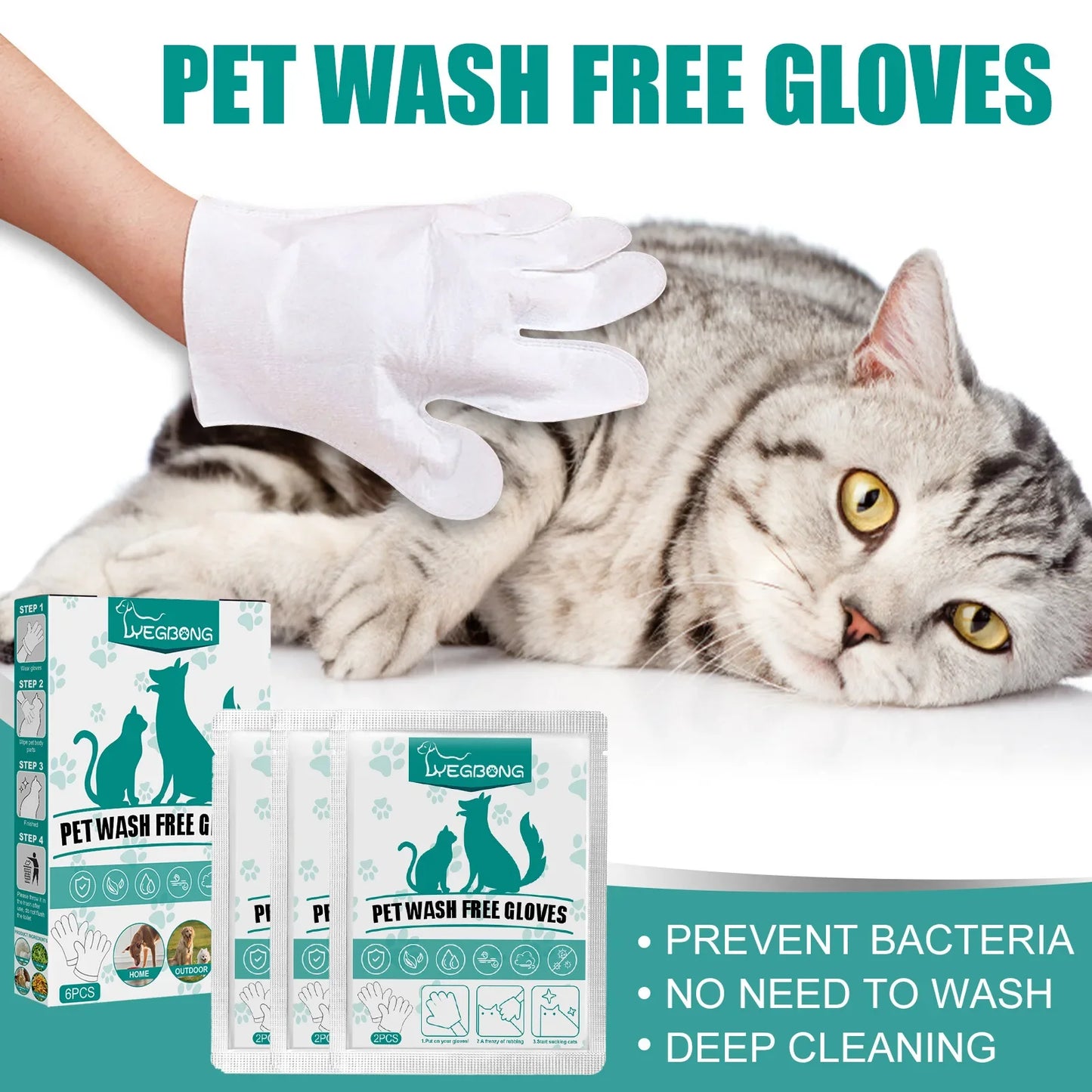 Cat Disposable Cleaning Gloves